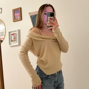 off the shoulder sweater